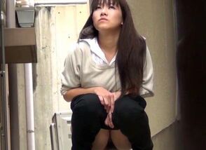 Chinese virgins piss squatting